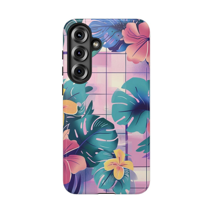 Tropisch Bloemenpatroon met Roze en Gele Bloemen
