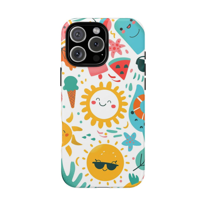 Vrolijk Zomerpatroon met Zonnetjes en Lekkernijen