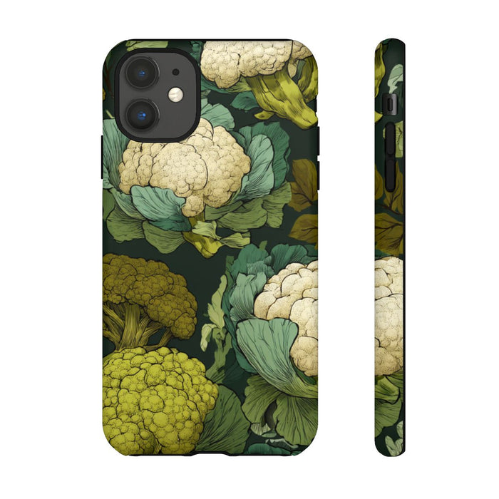 Handgetekend Broccoli- en Bloemkoolpatroon