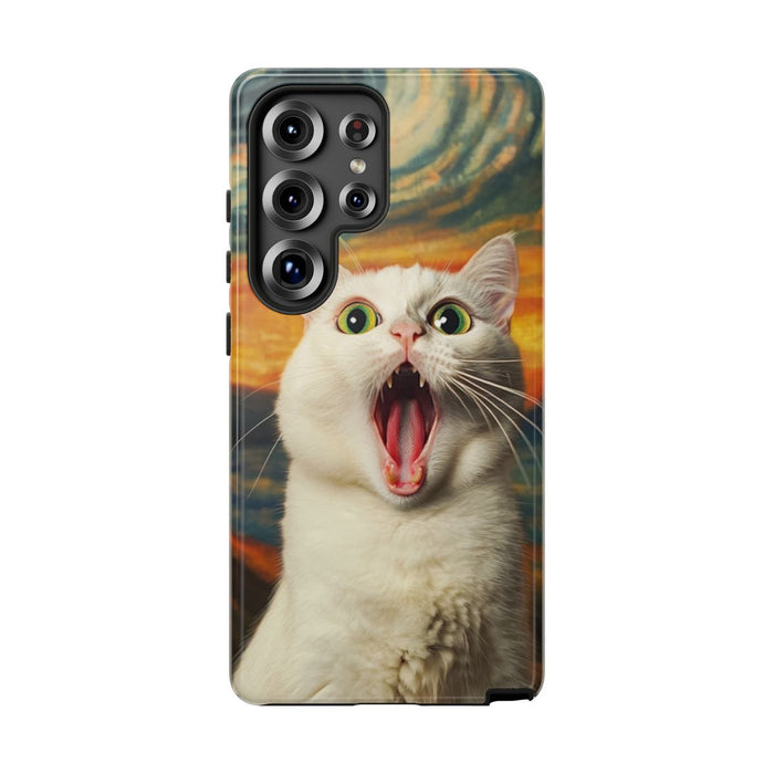Verbaasde Witte Kat met Groene Ogen