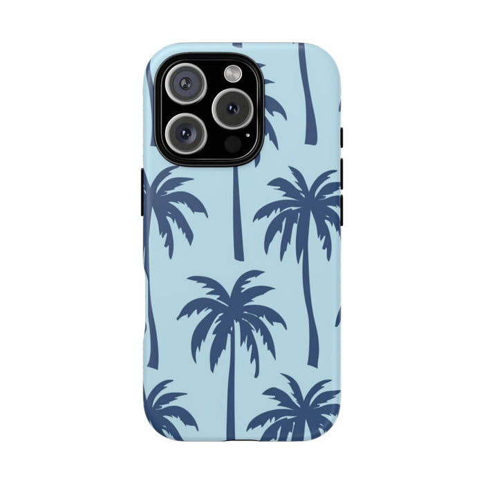 Blauw Palmbomenpatroon