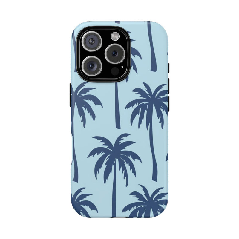 Blauw Palmbomenpatroon