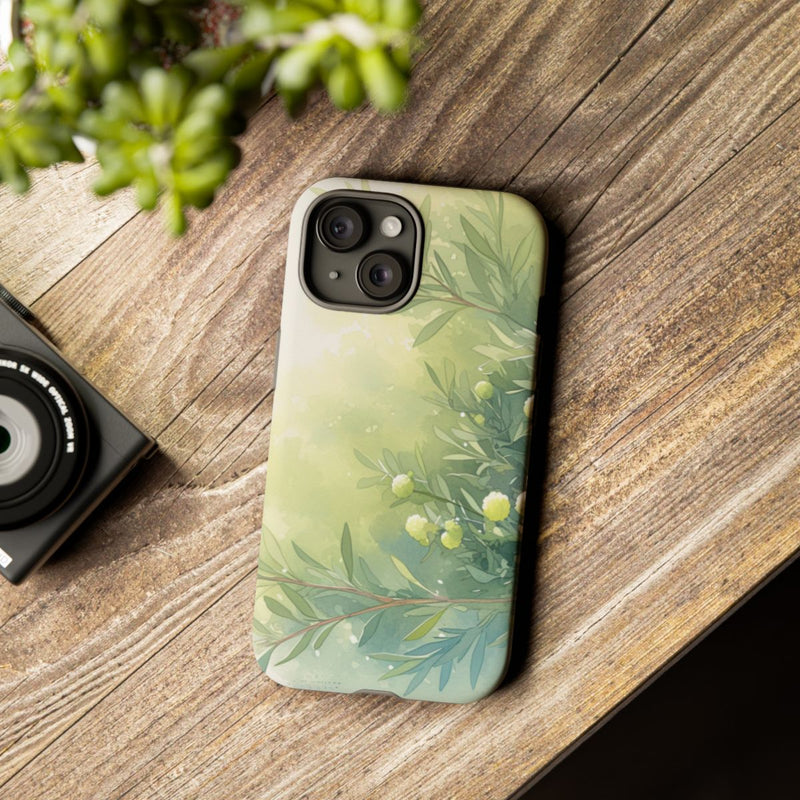 Groene Botanische Waterverf Illustratie
