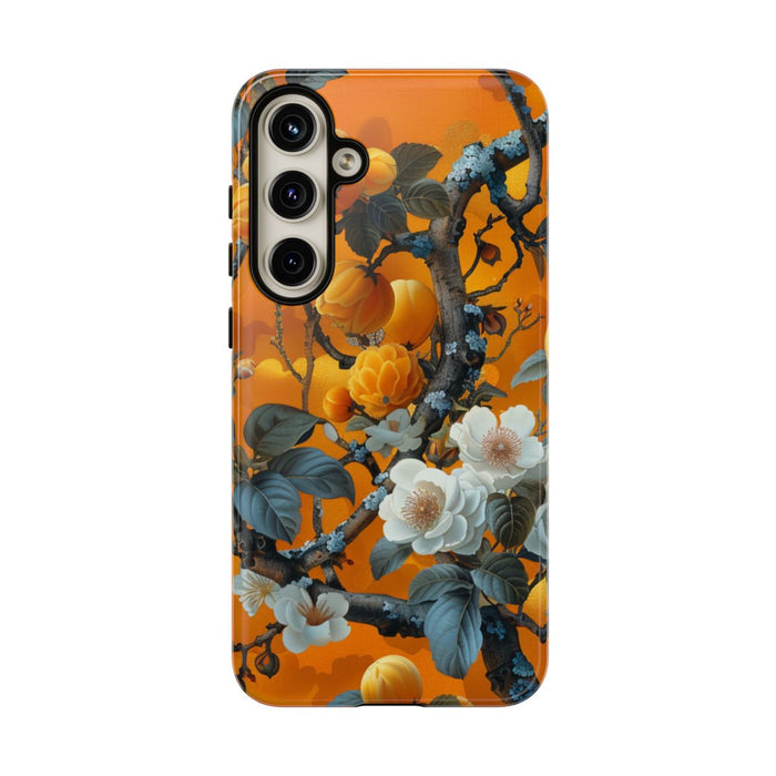 Vintage Botanisch Oranje Bloemenpatroon
