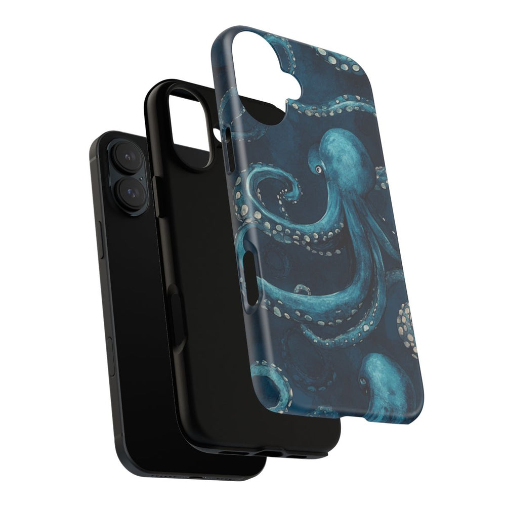 Blauw Octopuspatroon