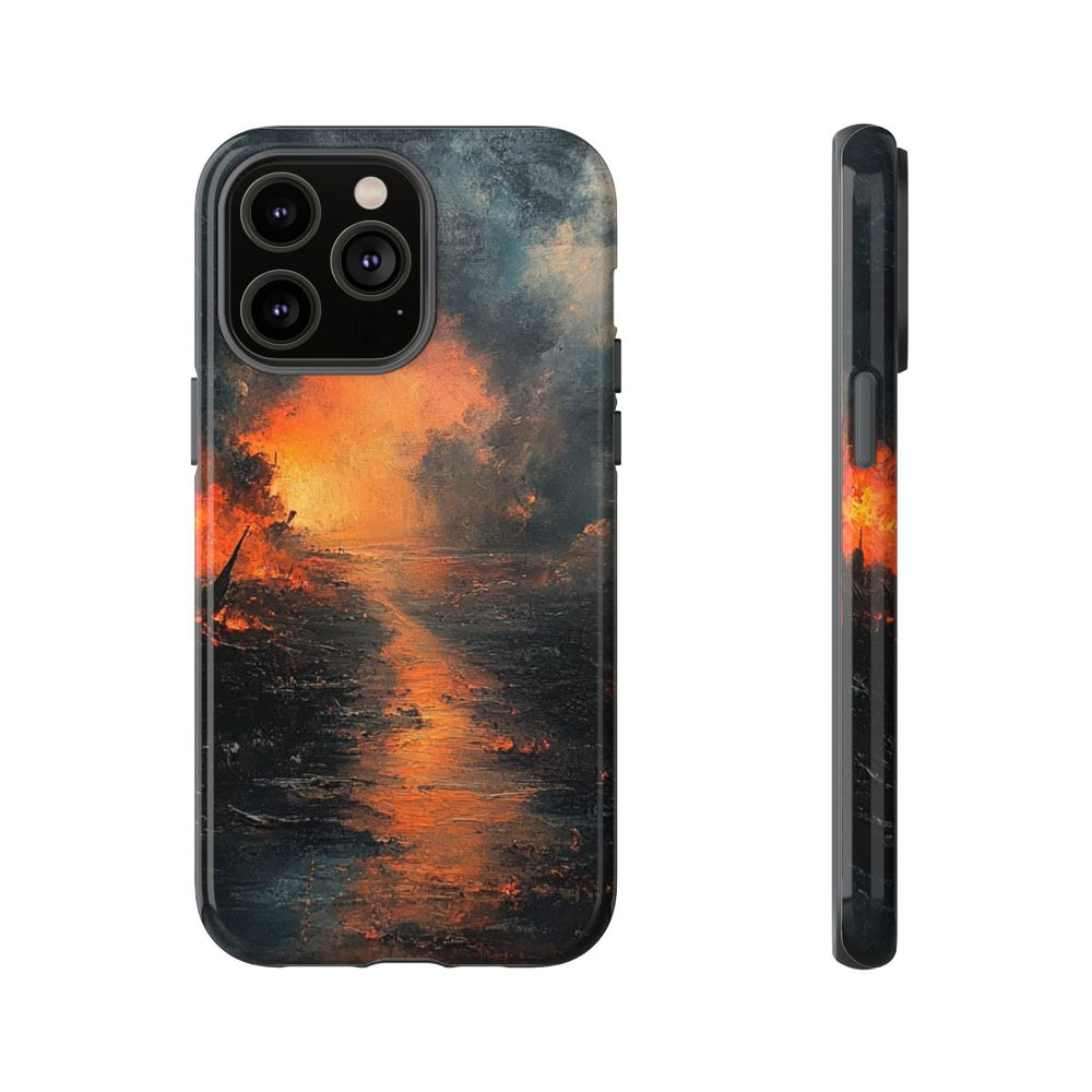 Vurige Oorlogslandschap met Rook