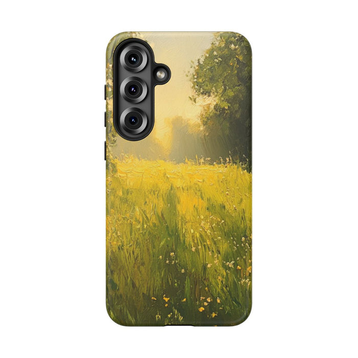 Zonnige Weide met Schilderachtig Landschap