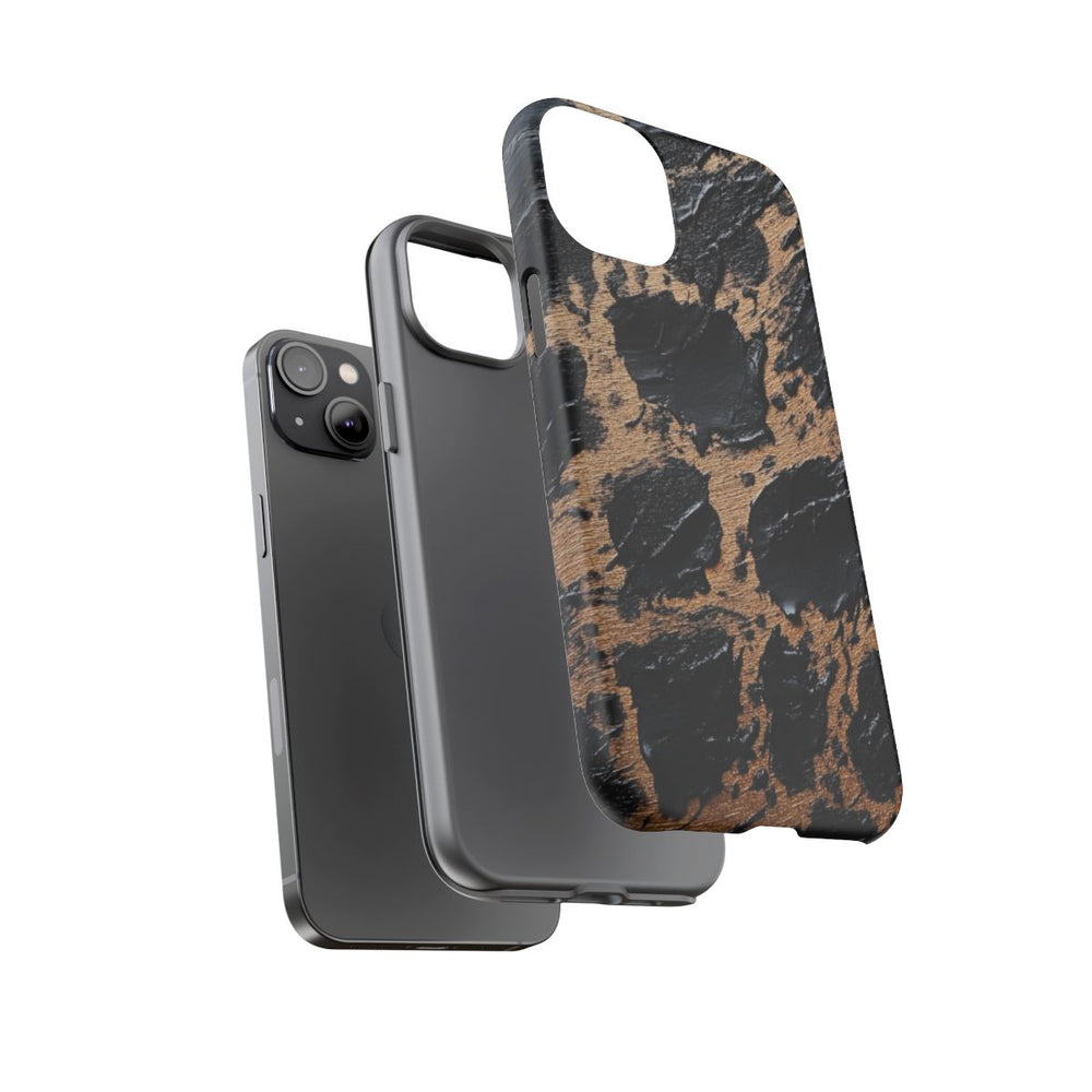 Zwart-Bruin Abstract Patroon met Textuur
