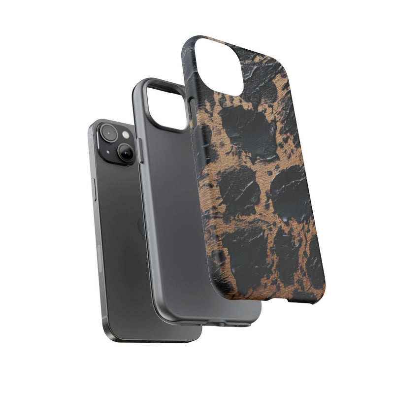 Zwart-Bruin Abstract Patroon met Textuur