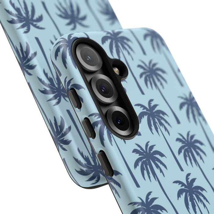 Blauw Palmbomenpatroon