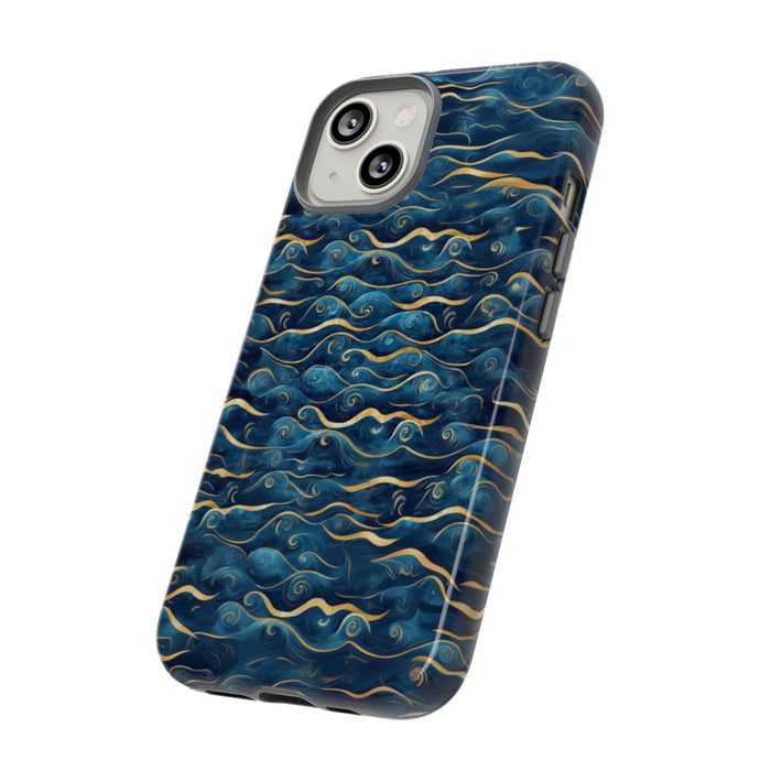 Blauw-Gouden Golfpatroon