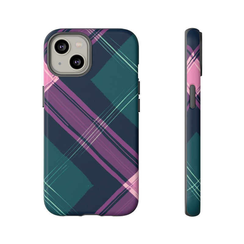 Smaragdgroen en Roze Geruit Patroon