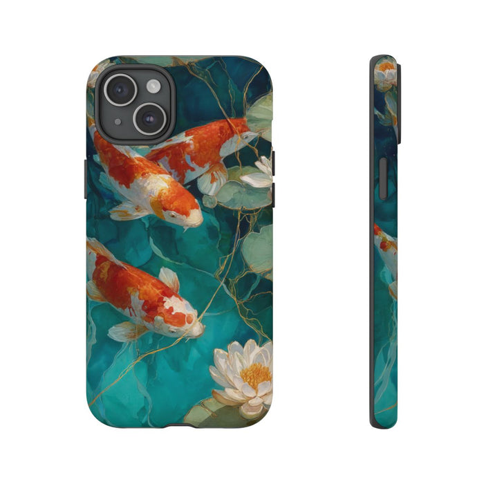 Kleurrijke Koi Karpers en Waterlelies