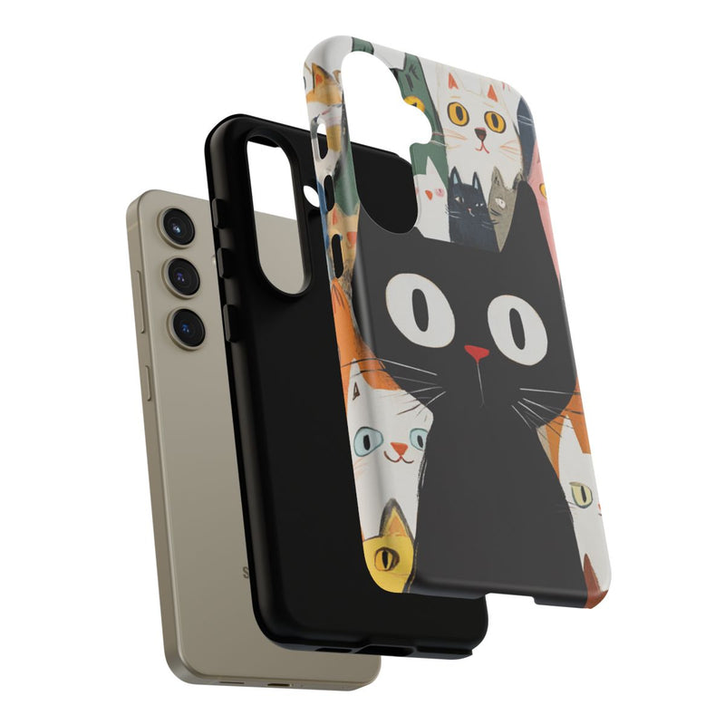 Vrolijke Cartoonkatten in Kleurrijk Design