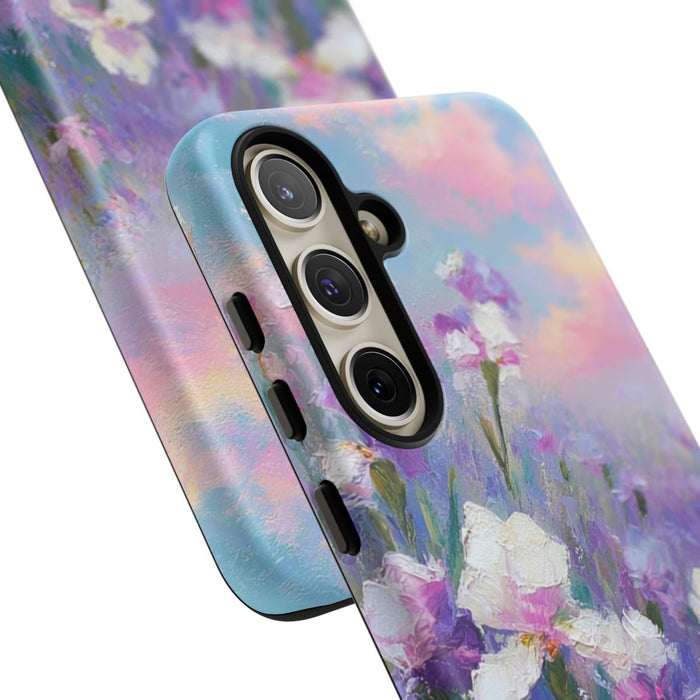 Pastelkleurige Irisbloemen Schildering