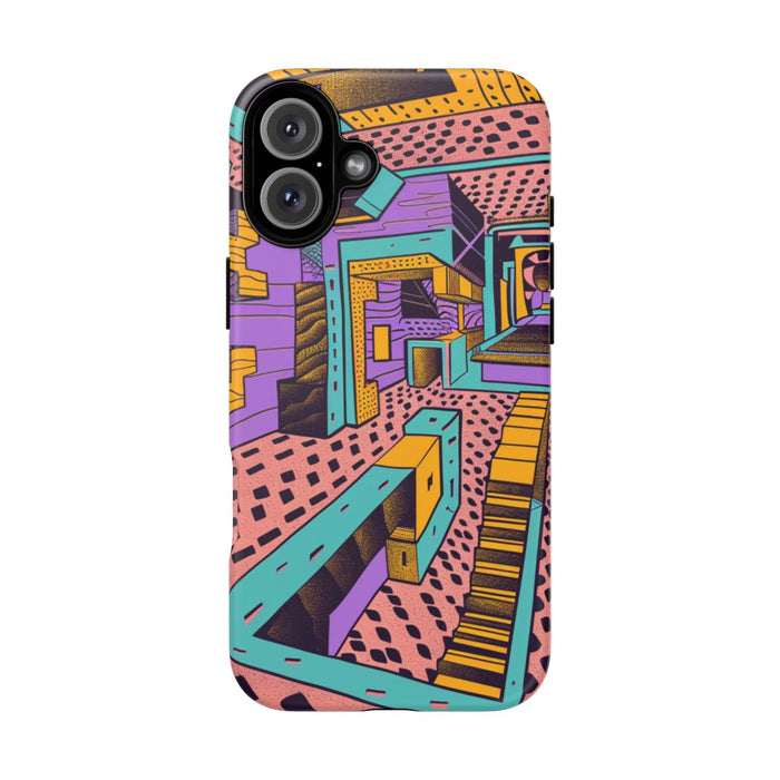 Geometrisch Abstract Patroon met Dieptewerking