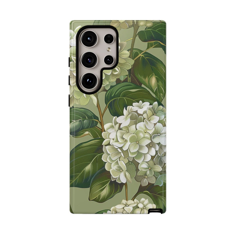 Realistisch Witte Hortensia Bloemenpatroon