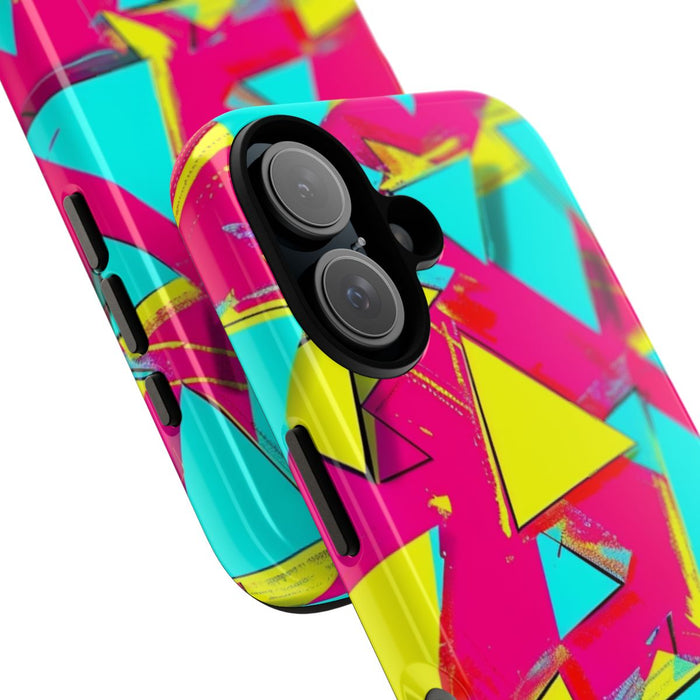 Neon Driehoeken Abstract Patroon