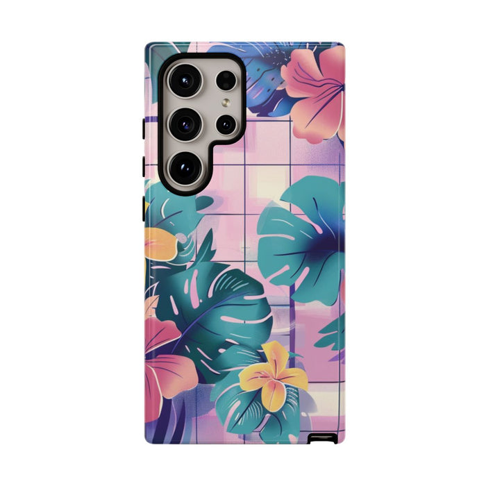 Tropisch Bloemenpatroon met Roze en Gele Bloemen