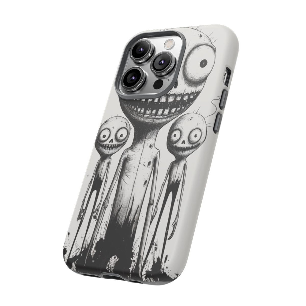 Drie Slanke Monsters in Lijntekening