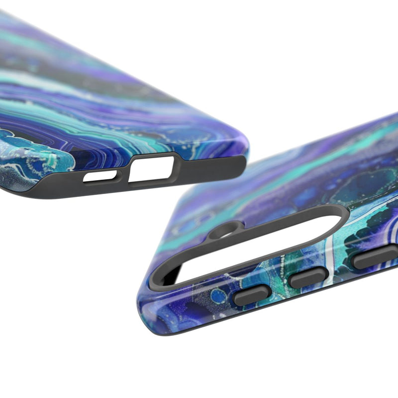 Blauw en Paars Geode-Wervelpatroon
