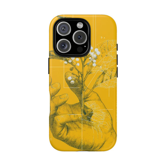 Hand met Botanische Bladeren en Bessen Illustratie
