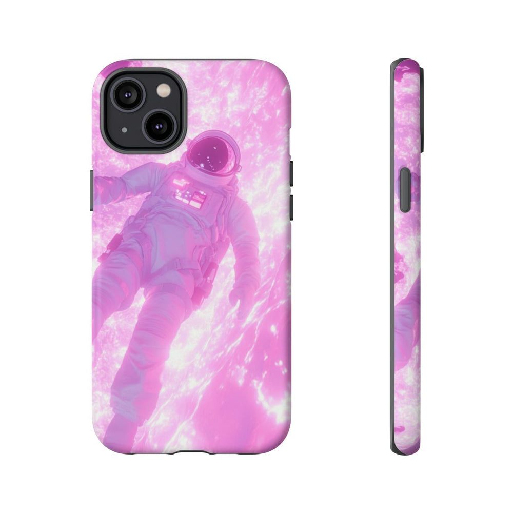 Astronaut Zwevend bij Roze Plasma