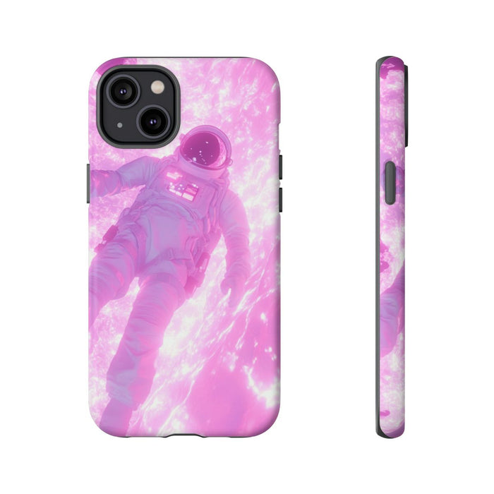 Astronaut Zwevend bij Roze Plasma