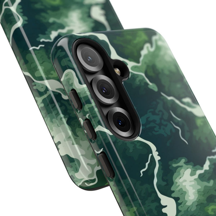 Abstracte Groene Rivier en Bospatroon