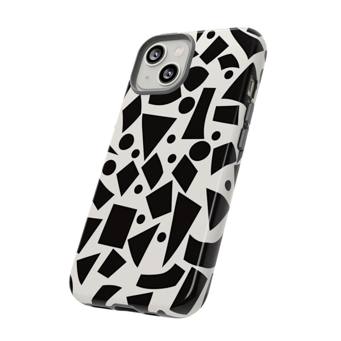 Zwart-Wit Geometrisch Abstract Patroon