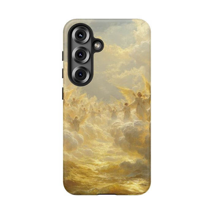 Gouden Engelen Boven Wolken en Zee