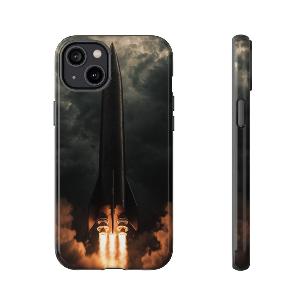 Donkere Raketlancering met Vurige Motoren