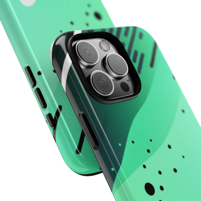 Geometrisch Groen-Zwart Abstract Patroon