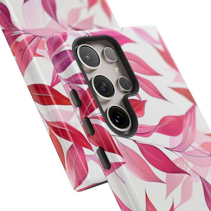Roze en Rode Bladerenpatroon