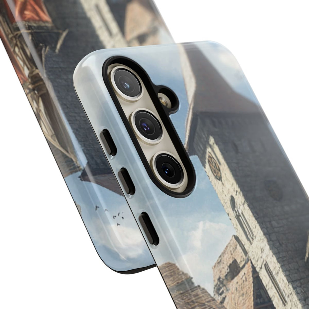 Middeleeuws Europees Dorpsstraat Tafereel