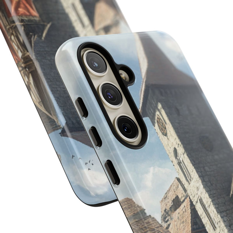 Middeleeuws Europees Dorpsstraat Tafereel