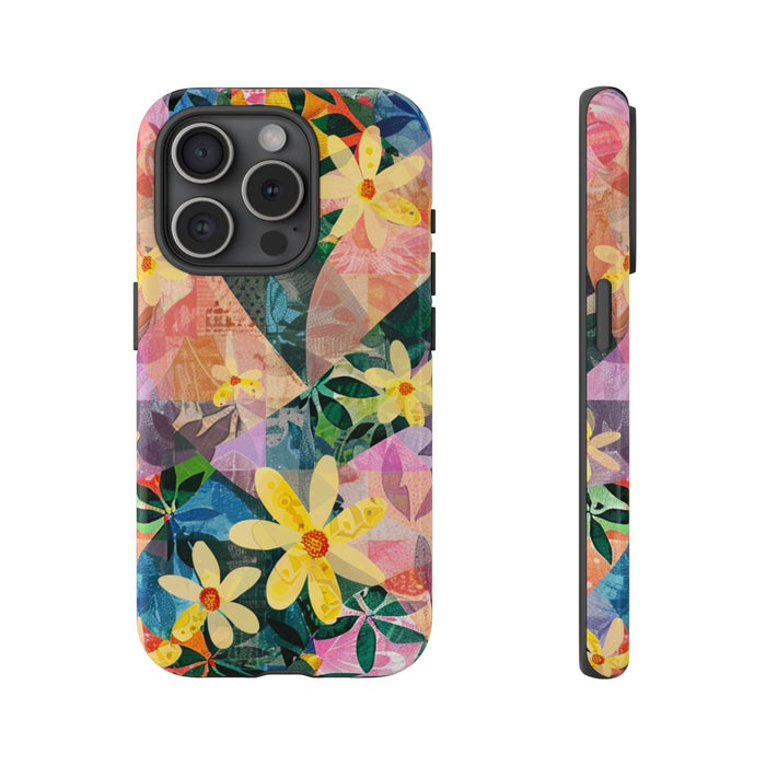 Abstract Bloemmotief met Geometrisch Patroon
