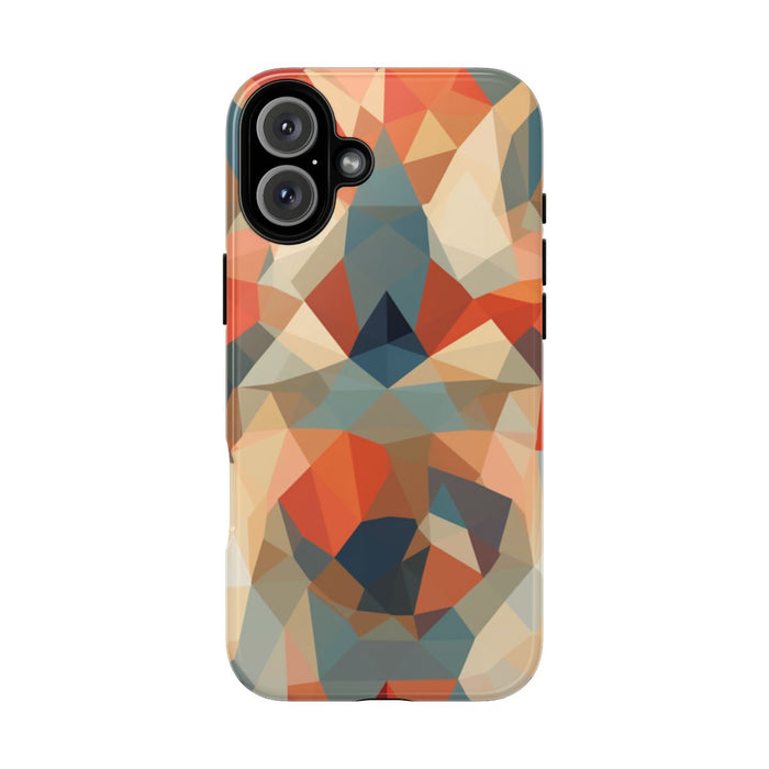 Geometrisch Abstract Patroon in Gedempte Warme Kleuren