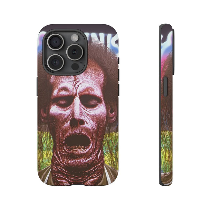 Surrealistisch Zombiegezicht met Vurige Lucht