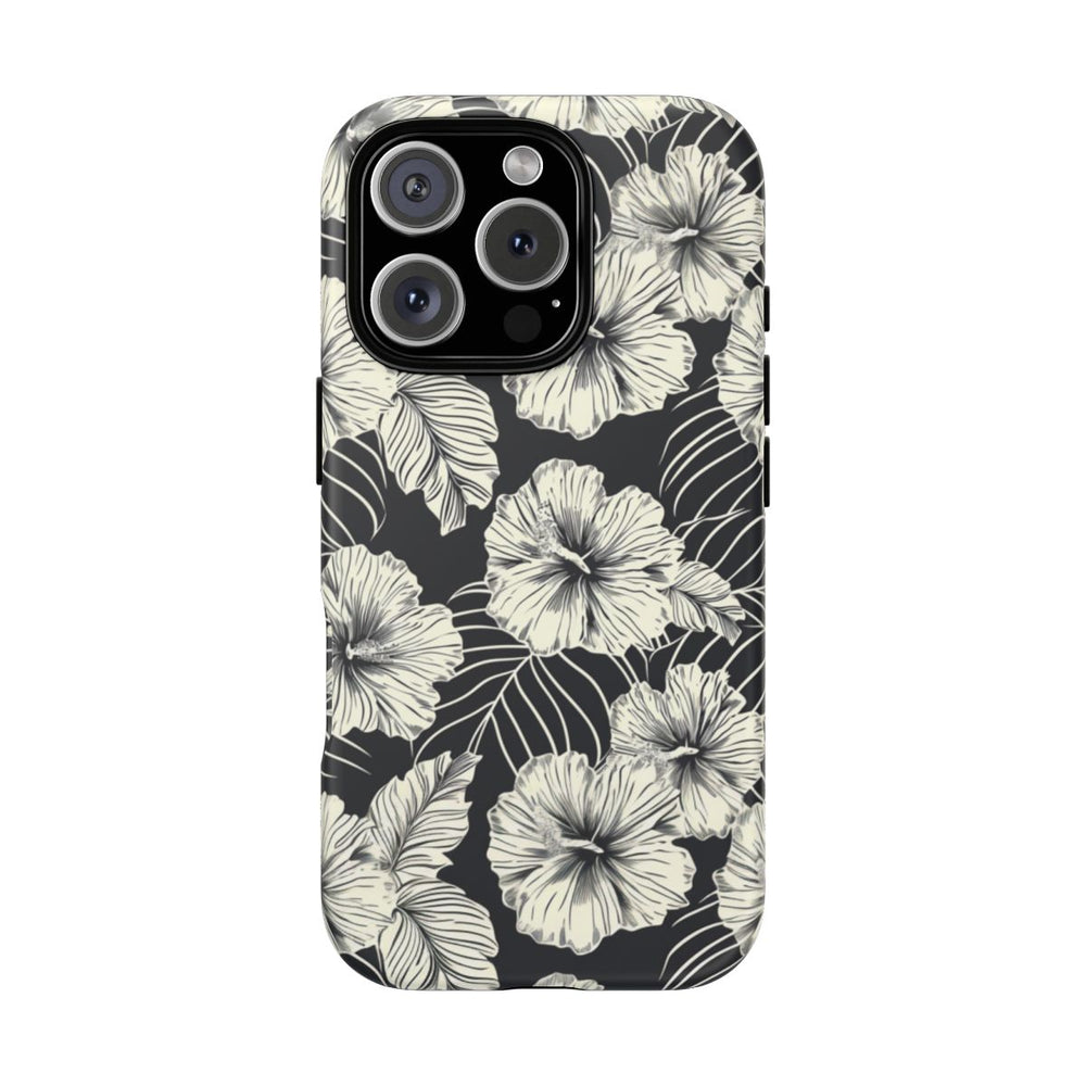 Monochroom Bloemenpatroon