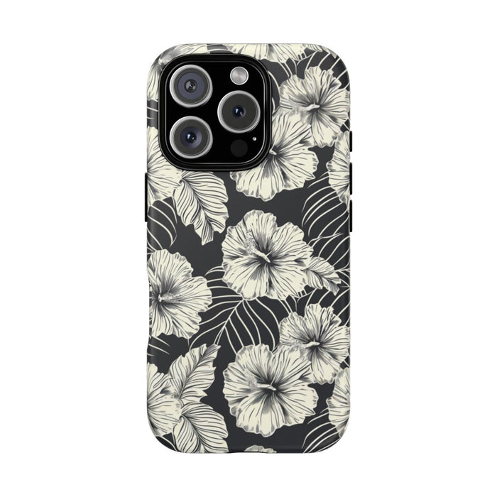 Monochroom Bloemenpatroon