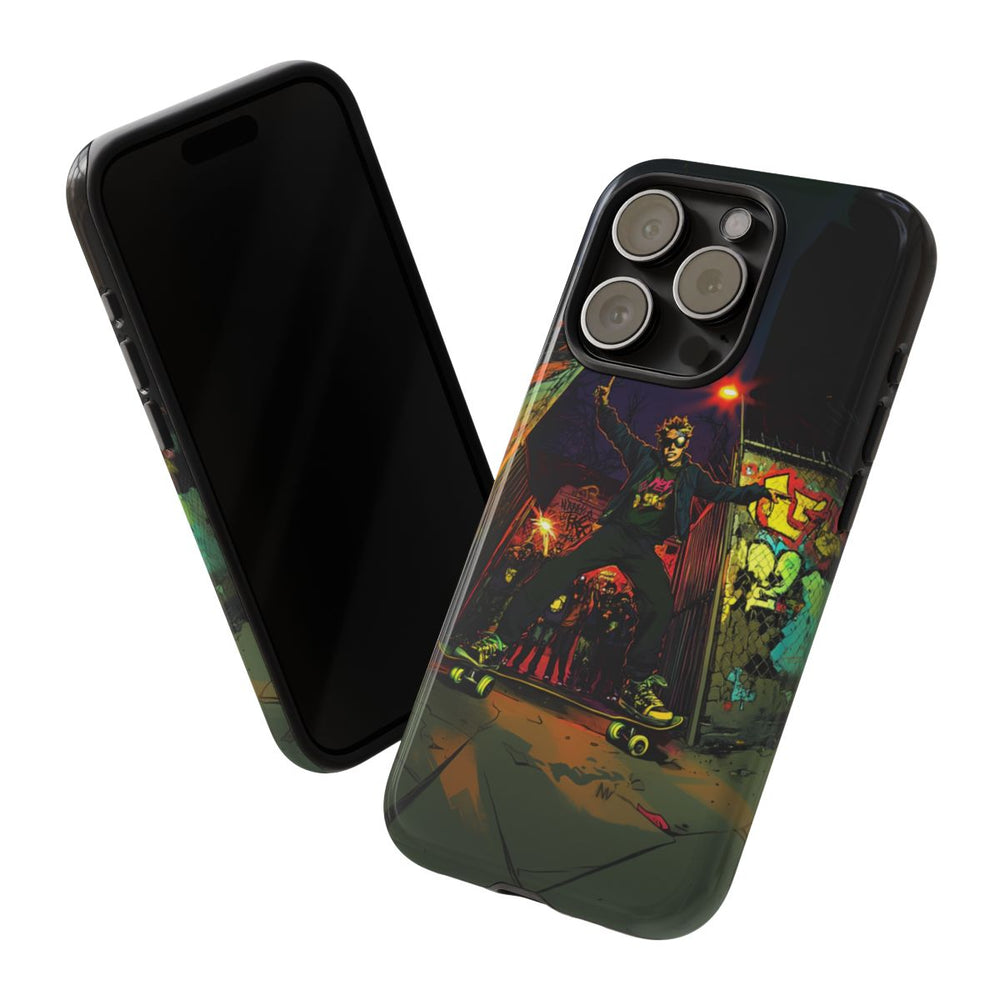 Skateboardtruc in de Nacht met Graffiti
