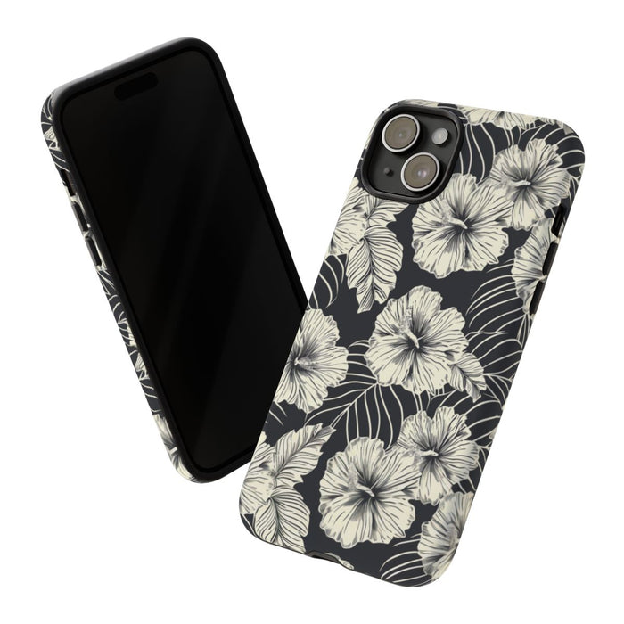 Monochroom Bloemenpatroon