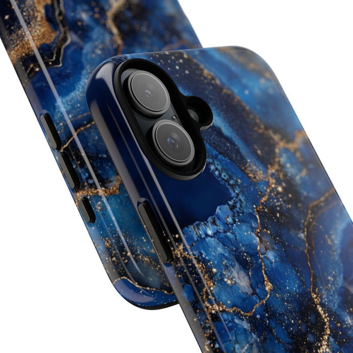 Blauw-Goud Geodepatroon