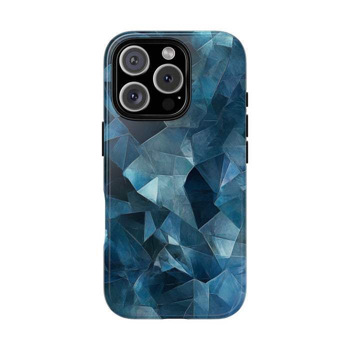 Blauw Gekristalliseerd Abstract Patroon