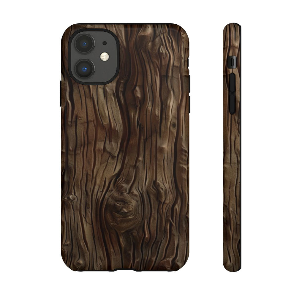 Donkerbruine Houtstructuur met Glanzend Effect