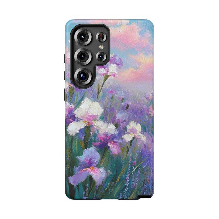Pastelkleurige Irisbloemen Schildering
