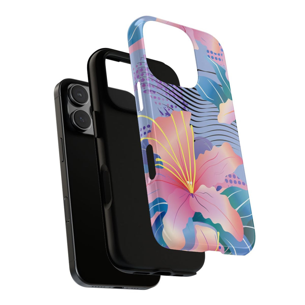 Roze Bloemenpatroon met Abstracte Accenten