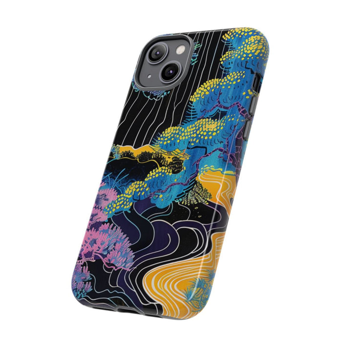 Kleurrijke Abstracte Bomen en Rivier