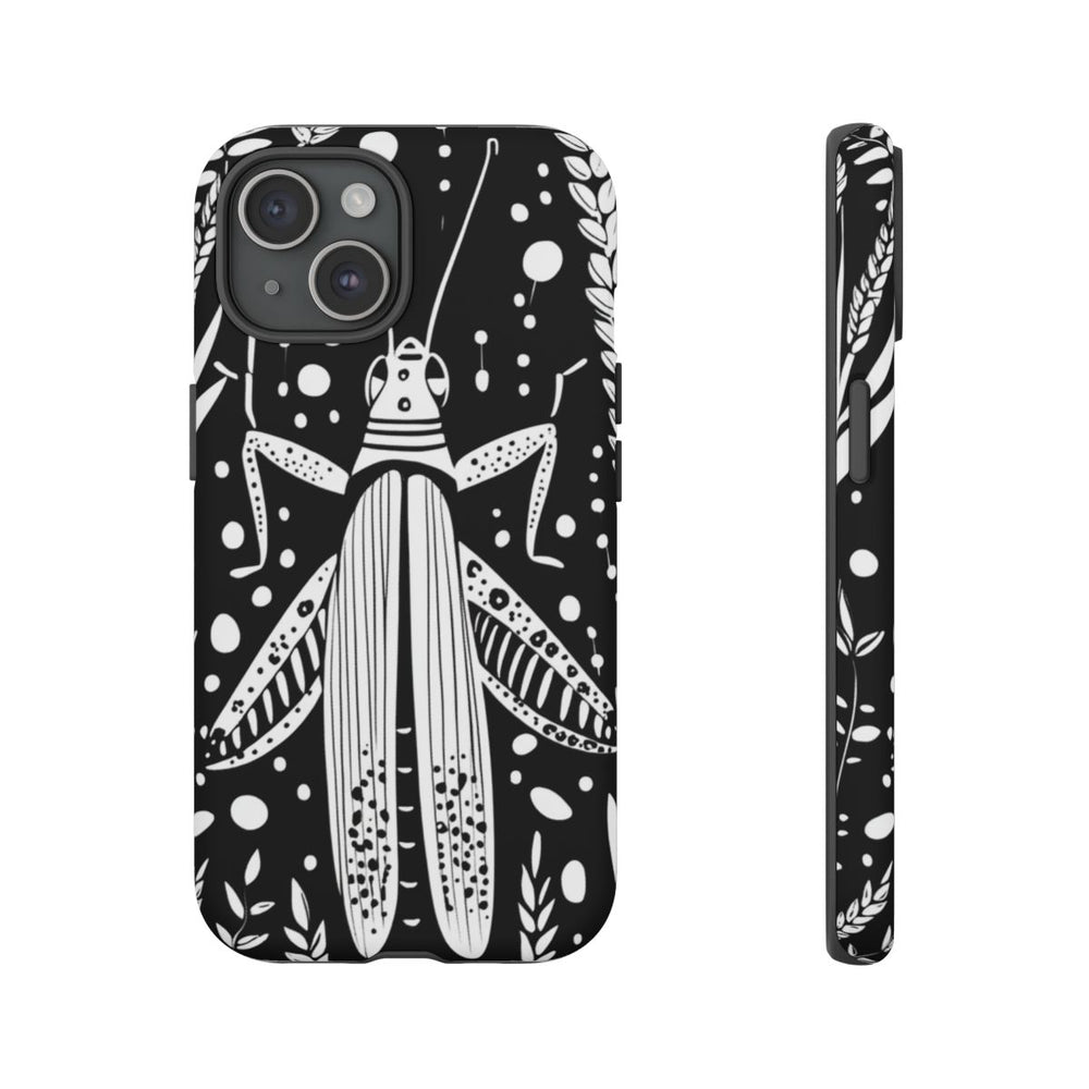 Zwart-Wit Sprinkhaan en Graanpatroon